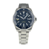  Shop Authentic Tag Heuer Aquaracer Calibre 5 Blue Dial Silver Steel Strap Watch for Men - WAY201B.BA0927 - Luxxuri