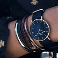 Shop Authentic Daniel Wellington Petite Cornwall Black Dial Black Nylon Strap Watch for Women - DW00100247 - Luxxuri