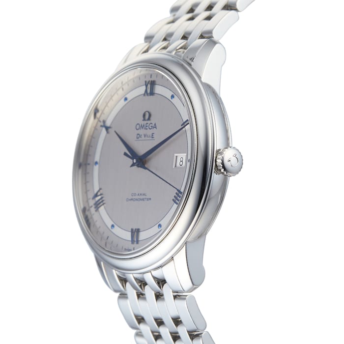  Shop Authentic Omega De Ville Prestige Co-Axial Rhodium Silver Dial Silver Steel Strap Watch for Men - 424.10.40.20.02.001 - Luxxuri