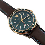  Shop Authentic Versace Hellenyium Green Dial Brown Leather Strap Watch for Men - V11090017 - Luxxuri