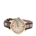  Shop Authentic Burberry The Classic Gold Dial Brown Leather Strap Watch for Women - BU10114 - Luxxuri