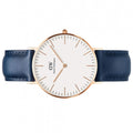  Shop Authentic Daniel Wellington Classic Somerset White Dial Blue Leather Strap Watch For Women - DW00100123 - Luxxuri
