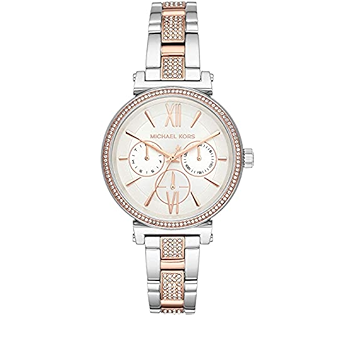  Shop Authentic Michael Kors Sofie Chronograph White Dial Two Tone Steel Strap Watch For Women - MK4353 - Luxxuri