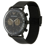  Shop Authentic Emporio Armani Aviator Black Dial Black Mesh Bracelet Watch For Men - AR11142 - Luxxuri