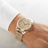  Shop Authentic Armani Exchange Drexler Chronograph Gold Dial Gold Steel Strap Watch For Men - AX2602 - Luxxuri