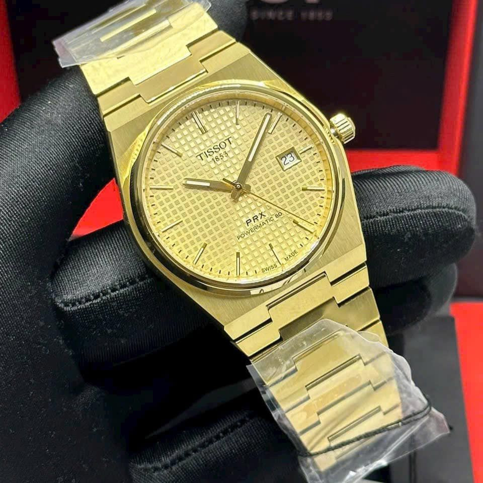  Shop Authentic Tissot PRX Powermatic 80 Gold Dial Gold Steel Strap Watch for Men - T137.407.33.021.00 - Luxxuri