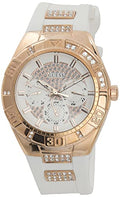  Shop Authentic Guess Luna Diamonds White Dial White Rubber Strap Watch for Women - W0653L4 - Luxxuri