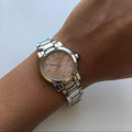 Burberry The City Diamonds Pink Dial Silver Steel Strap Watch for Women - BU9223