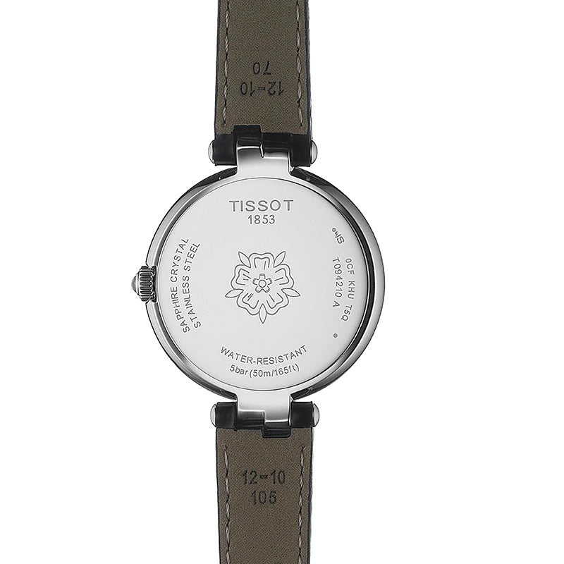  Shop Authentic Tissot T Lady Flamingo Mother of Pearl White Dial Black Leather Strap Watch for Women - T094.210.16.111.00 - Luxxuri
