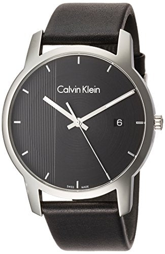  Shop Authentic Calvin Klein City Quartz Black Dial Black Leather Strap Watch for Men - K2G2G1C1 - Luxxuri