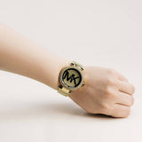  Shop Authentic Michael Kors Parker Diamonds Gold Dial Gold Steel Strap Watch for Women - MK5784 - Luxxuri