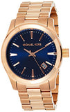  Shop Authentic Michael Kors Runway Blue Dial Rose Gold Stainless Steel Strap Watch for Women - MK7065 - Luxxuri