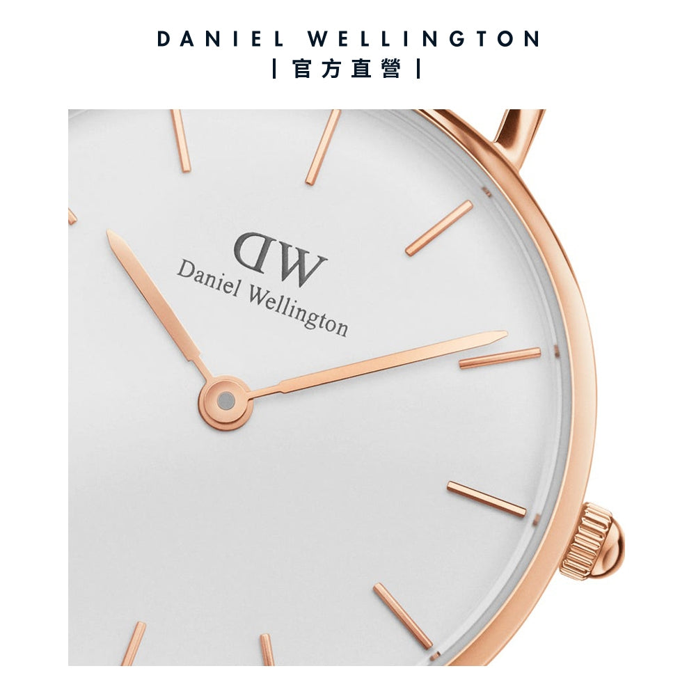  Shop Authentic Daniel Wellington Classic Petite Sheffield White Dial Black Leather Strap Watch For Women - DW00100230 - Luxxuri