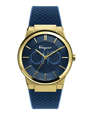  Shop Authentic Salvatore Ferragamo Sapphire Blue Dial Blue Rubber Strap Watch for Men - SFHP00220 - Luxxuri
