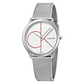  Shop Authentic Calvin Klein Minimal White Dial Silver Mesh Bracelet Watch for Men - K3M51152 - Luxxuri