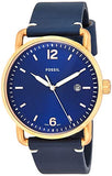  Shop Authentic Fossil The Commuter Blue Dial Blue Leather Strap Watch for Men - FS5274 - Luxxuri