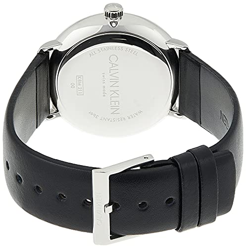  Shop Authentic Calvin Klein High Noon Quartz Blue Dial Black Leather Strap Watch for Men - K8M211CN - Luxxuri