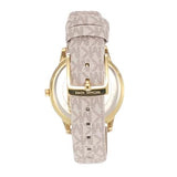  Shop Authentic Michael Kors Tibby Analog Silver Dial White Leather Strap Watch for Women - MK1049 - Luxxuri