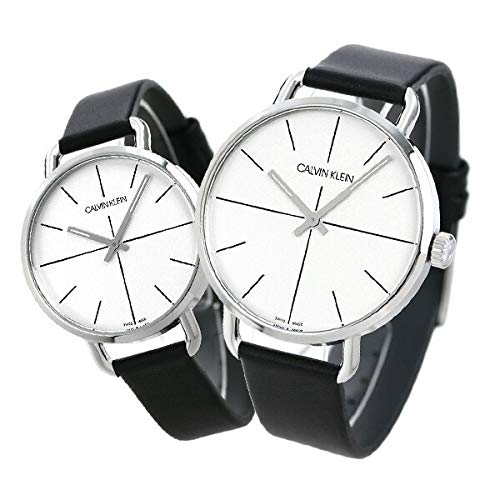  Shop Authentic Calvin Klein Even Silver Dial Black Leather Strap Watch for Men - K7B211CY - Luxxuri