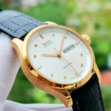  Shop Authentic Mido Multifort Automatic Silver Dial Brown Leather Strap Watch For Men - M005.430.36.031.80 - Luxxuri