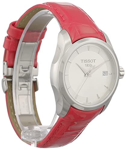  Shop Authentic Tissot Couturier Lady Silver Dial Red Leather Strap Watch for Women - T035.210.16.031.01 - Luxxuri