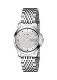  Shop Authentic Gucci G Timeless Silver Dial Silver Steel Strap Watch For Women - YA126501 - Luxxuri