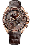  Shop Authentic Hugo Boss Driver Sport Chronograph Brown Dial Brown Leather Strap Watch for Men - 1513093 - Luxxuri