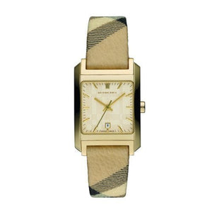  Shop Authentic Burberry Nova Gold Tone Square Dial Leather Strap Watch for Women - BU1582 - Luxxuri