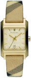  Shop Authentic Burberry Nova Gold Tone Square Dial Leather Strap Watch for Women - BU1582 - Luxxuri