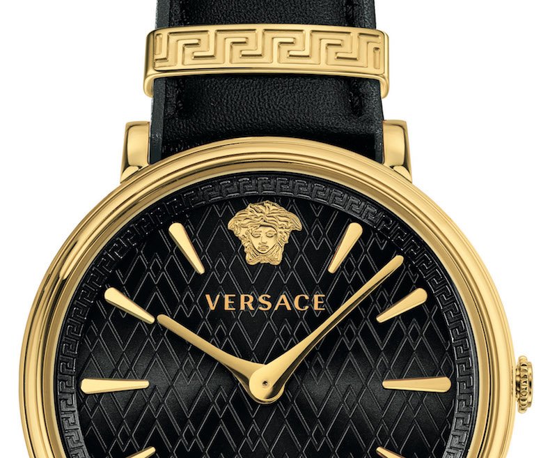  Shop Authentic Versace V Circulus Quartz Black Dial Black Leather Strap Watch for Women - VBP12017 - Luxxuri