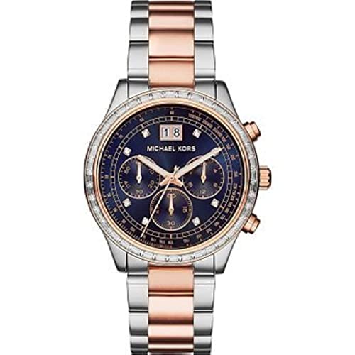  Shop Authentic Michael Kors Brinkley Blue Dial Two Tone Steel Strap Watch for Women - MK6205 - Luxxuri