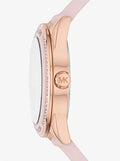 Michael Kors Quartz Pink Dial Pink Silicone Strap Watch For Women - MK6946