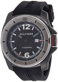  Shop Authentic Tommy Hilfiger Windsurf Black Dial Black Rubber Strap Watch for Men- 1791114 - Luxxuri