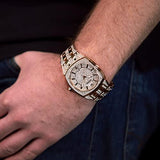  Shop Authentic Bulova Phantom Crystal Silver Dial Two Tone Steel Strap Watch for Men - 98B324 - Luxxuri