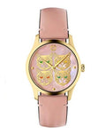  Shop Authentic Gucci G Timeless Quartz Mother of Pearl Dial Pink Leather Strap Watch For Women -  YA1264132 - Luxxuri