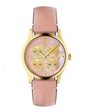  Shop Authentic Gucci G Timeless Quartz Mother of Pearl Dial Pink Leather Strap Watch For Women -  YA1264132 - Luxxuri