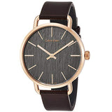  Shop Authentic Calvin Klein Even Grey Dial Brown Leather Strap Watch for Women - K7B216G3 - Luxxuri