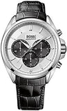  Shop Authentic Hugo Boss Casual Chronograph Silver Dial Black Leather Strap Watch For Men - HB1512880 - Luxxuri