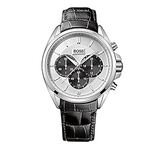  Shop Authentic Hugo Boss Casual Chronograph Silver Dial Black Leather Strap Watch For Men - HB1512880 - Luxxuri