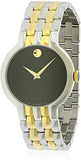  Shop Authentic Movado Veturi Quartz Black Dial Two Tone Steel Strap Watch for Men - 0606932 - Luxxuri