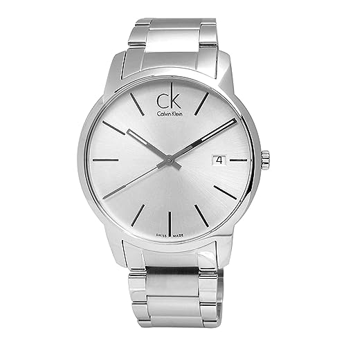  Shop Authentic Calvin Klein City Silver Dial Silver Steel Strap Watch for Men - K2G2G146 - Luxxuri