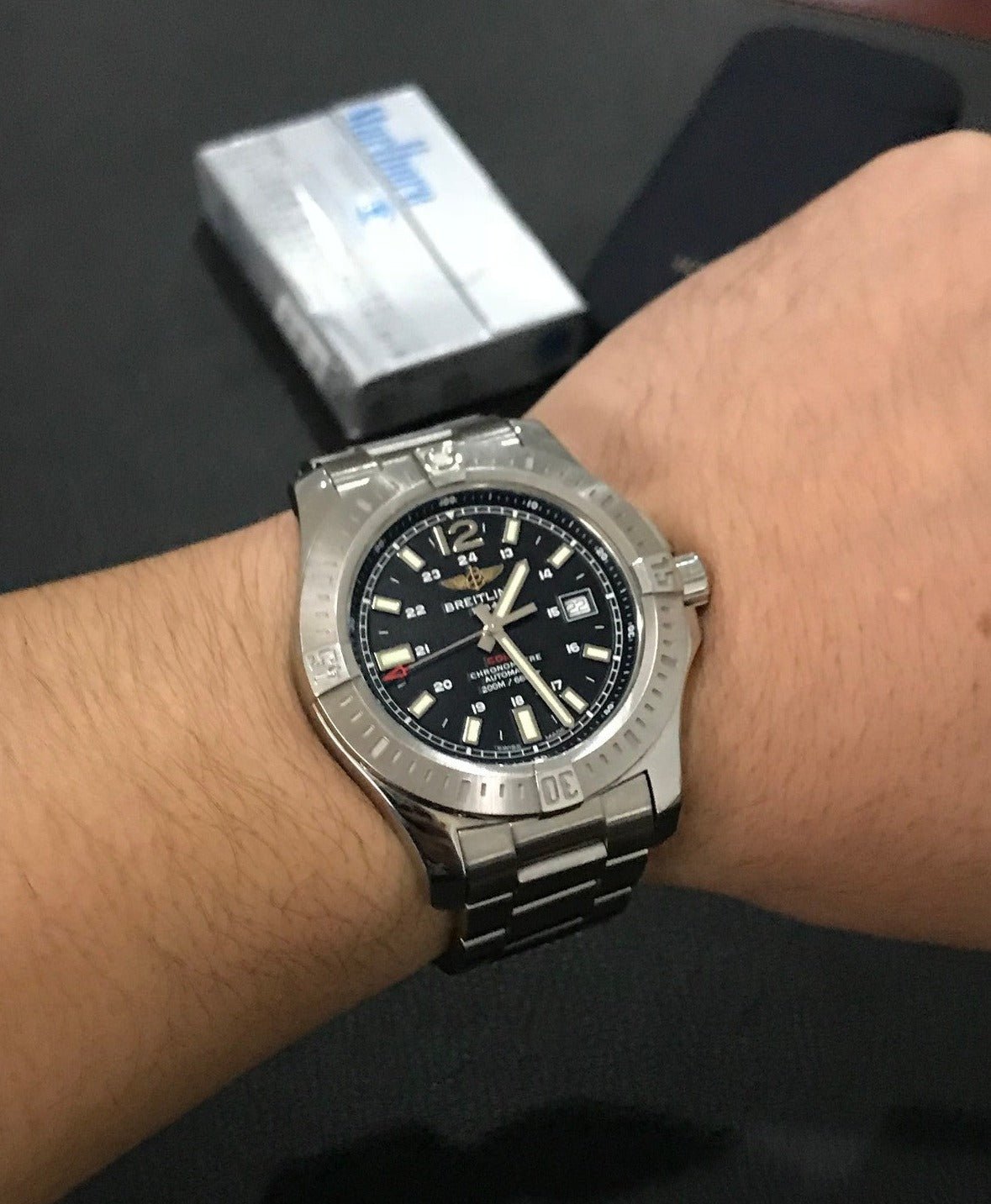  Shop Authentic Breitling Colt Automatic 44mm Black Dial Stainless Steel Mens Watch - A1738811/BD44/173A - Luxxuri