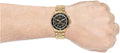  Shop Authentic Michael Kors Bayville Chronograph Black Dial Gold Steel Strap Watch For Men - MK8726 - Luxxuri