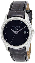  Shop Authentic Tissot T Trend Couturier Diamonds Black Dial Black Leather Strap Watch for Women - T035.210.66.051.00 - Luxxuri