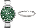  Shop Authentic Emporio Armani Diver Chronograph Green Dial Silver Steel Strap Watch For Men - AR11500 - Luxxuri