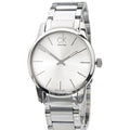  Shop Authentic Calvin Klein City Silver Dial Silver Steel Strap Watch for Women - K2G23126 - Luxxuri