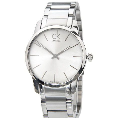  Shop Authentic Calvin Klein City Silver Dial Silver Steel Strap Watch for Women - K2G23126 - Luxxuri
