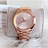  Shop Authentic Michael Kors Slim Runway Rose Gold Dial Rose Gold Steel Strap Watch for Women - MK3591 - Luxxuri