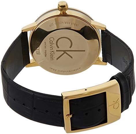  Shop Authentic Calvin Klein Post Minimal Rose Gold Dial Black Leather Strap Watch For Men - K7622201 - Luxxuri