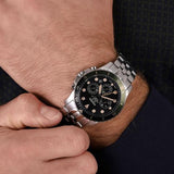  Shop Authentic Fossil FB-01 Chronograph Black Dial Silver Steel Strap Watch for Men - FS5864 - Luxxuri